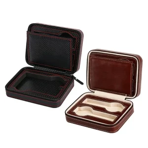 Modern 4 Space Watch Display Box Carbon Fiber Exterior Jewelry Display Case